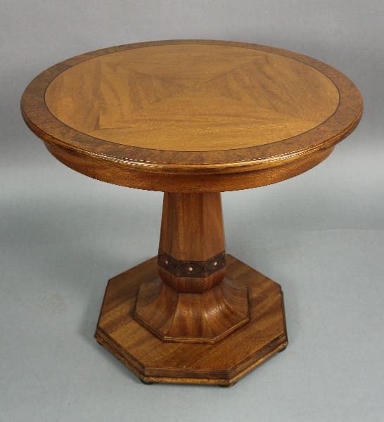 13423. Beautiful Turn Of The Century Center Table with a detailed base and ornate edge on a neutral background.