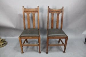 14092. Pair Of Arts And Crafts Chairs With Macurdo Feet