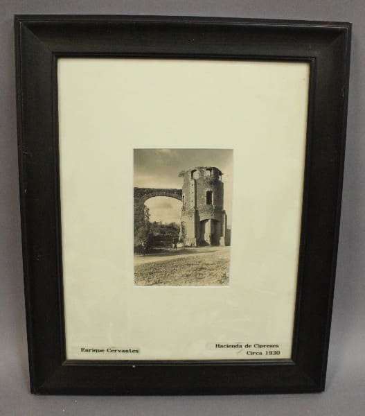 Framed photo of Hacienda de Cerenas, 1930.