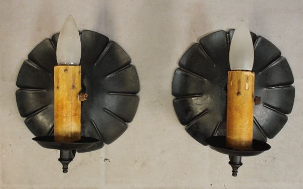 Pair of vintage candle wall sconces.