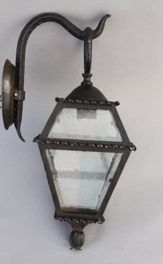 Vintage wall-mounted outdoor lantern.