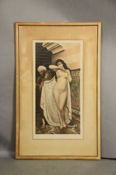 Figurative artwork of a woman and man.