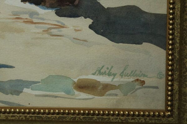 Watercolor painting signed by Shirley Sullivan.