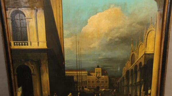 Historical painting of a Venetian cityscape.