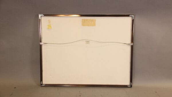 Back of a framed picture with wire.