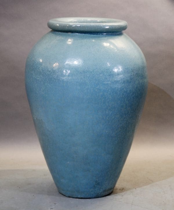 Monumental 1920's Turquoise  Gladding McBean Oil Jar
