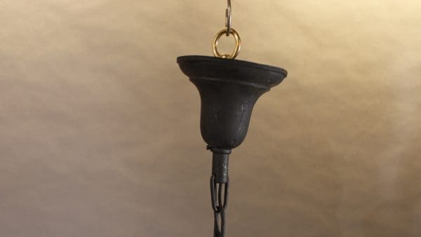39852. Spanish Revival 1920's Down Light Chandelier - Image 5