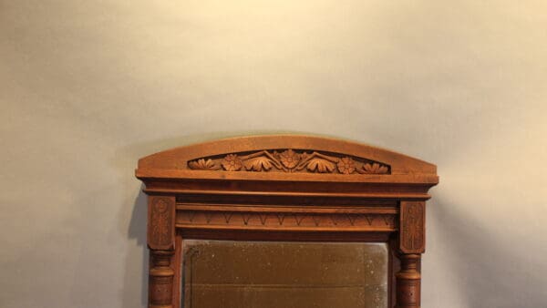 17763. 19th Century Carved Wood Mirror - Image 5