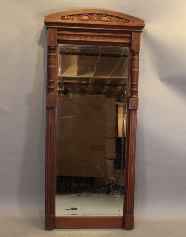 17763. 19th Century Carved Wood Mirror