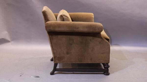 17766. Spanish Revival 1920's Small Club Chair With New Upholstery - Image 2