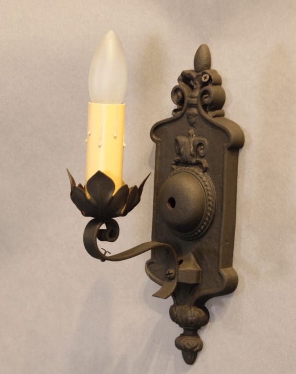 39829. Pair Of 1920's Spanish Revival Single Sconce - Image 4