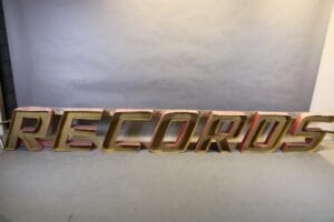 16858. Vintage Records Sign