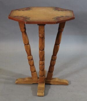 42907. Monterey Hand Painted Side Table Signed
