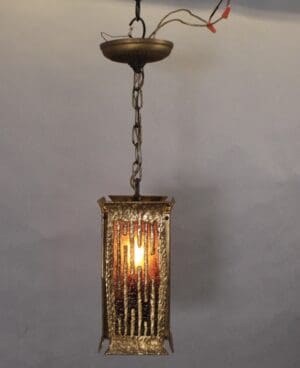 45036. 1 of 3 Mid Century Brutalist Style Pendant