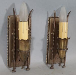 45025. Pair of 1920's Single Sconces
