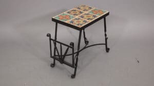 46040. 1920's Spanish Revival Iron Tile Table
