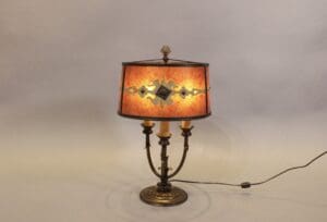 46466. Spanish Revival 1920's Table Lamp With Mica Shade