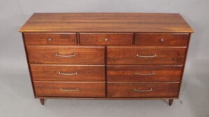 46261. Mid-Century Solid Walnut Dresser