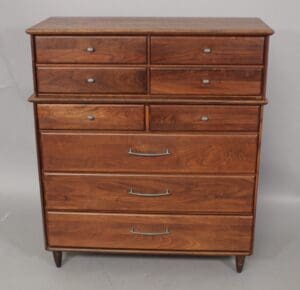 46260. Mid-Century Walnut Highboy Chest