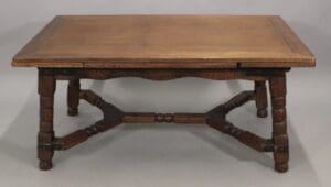 45999. Imperial 1920's Dining Room Table With Extension