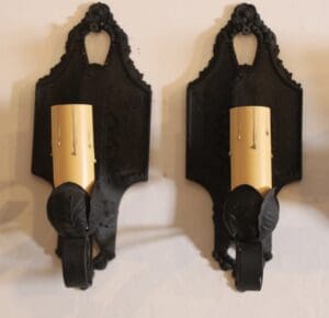 46751. Pair of Simple Single 1920's Sconces