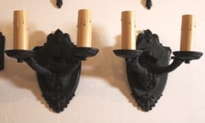 46754. Pair Of Double Sconces 1920's