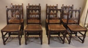 46916. Set Of 8 Spanish Revival 1920's chairs