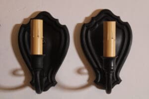 46760. Pair Of Graceful 1920's Single Sconces
