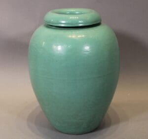 47199. Circa 1930's Jade Bauer Pottery Oil Jar