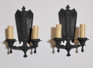 46837. Pair of 1920's Double Sconces
