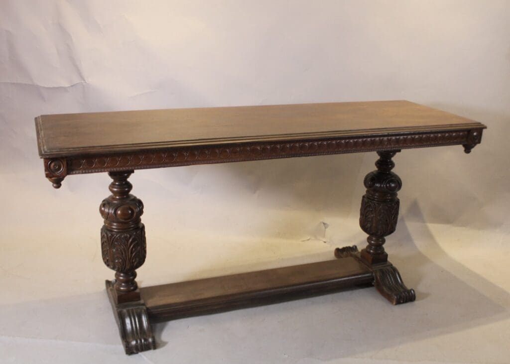 Ornate carved wooden antique table