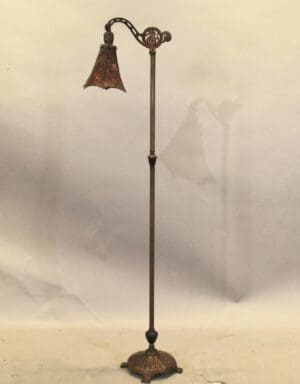 47740. Spanish Revival Bridge Lamp With Sea Horse Motif