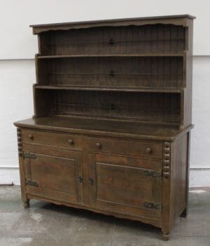 48023. Rare Early Monterey Large Scale Farmhouse Hutch