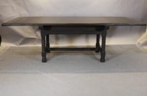 Signed Monterey Table With Beautiful Turned Leg Base