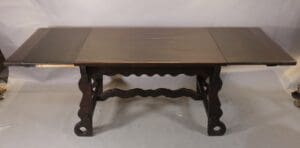 47861. Signed Monterey Keyhole Table With Extension