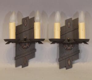 Vintage dual candle wall sconce