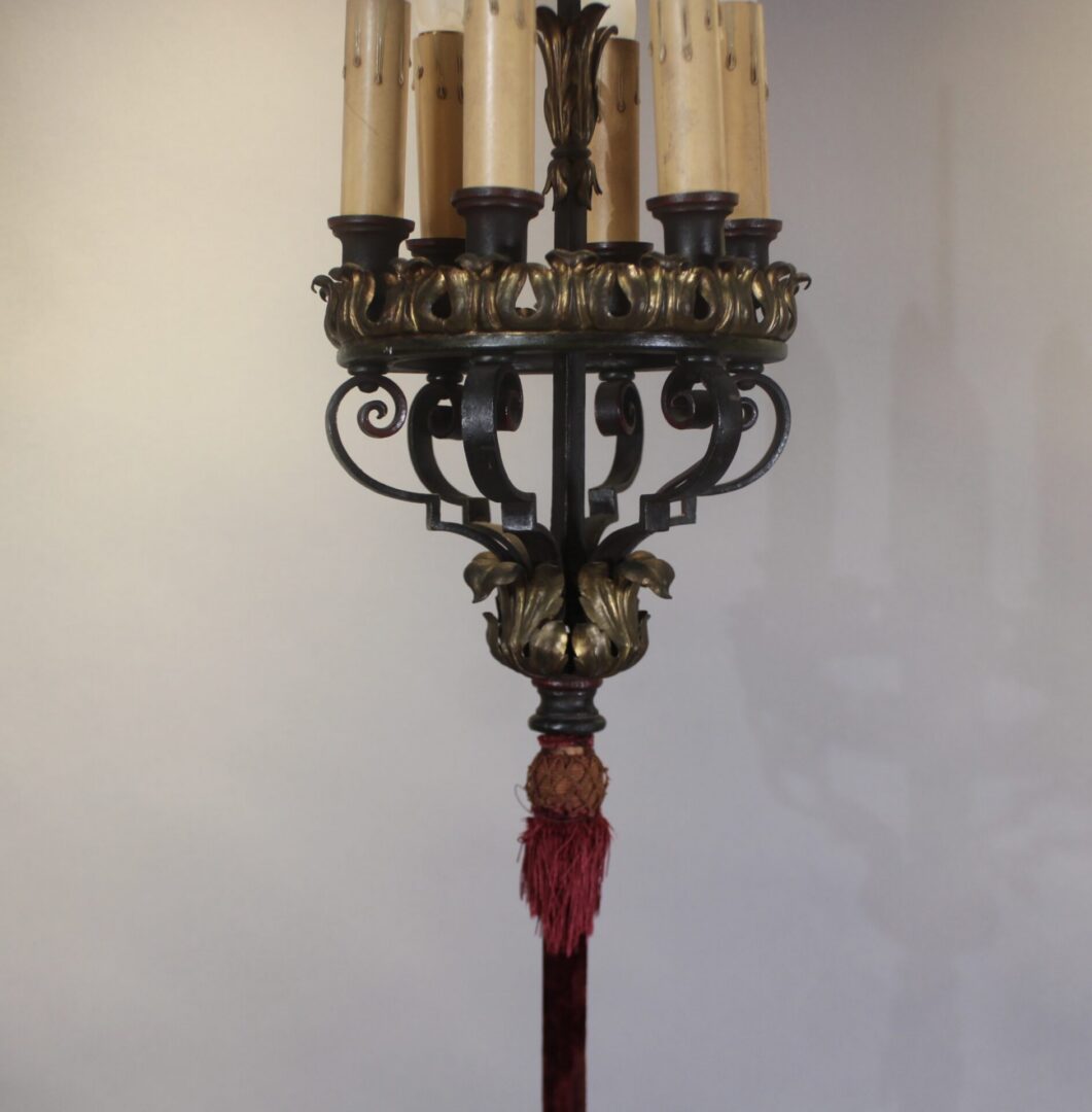 48198. Pair Of Stunning Tall 1920's Torchieres With Acanthus Motif - Image 3