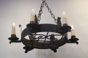 48339. Spanish Revival Monterey Period 1920's Chandelier