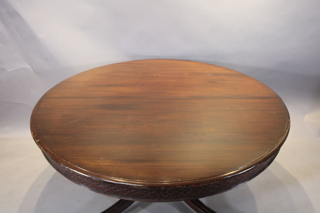 Rare Versatile 1920's Dining Room Table ( 5 ft round to over 10 ft long with leafs) - Image 4