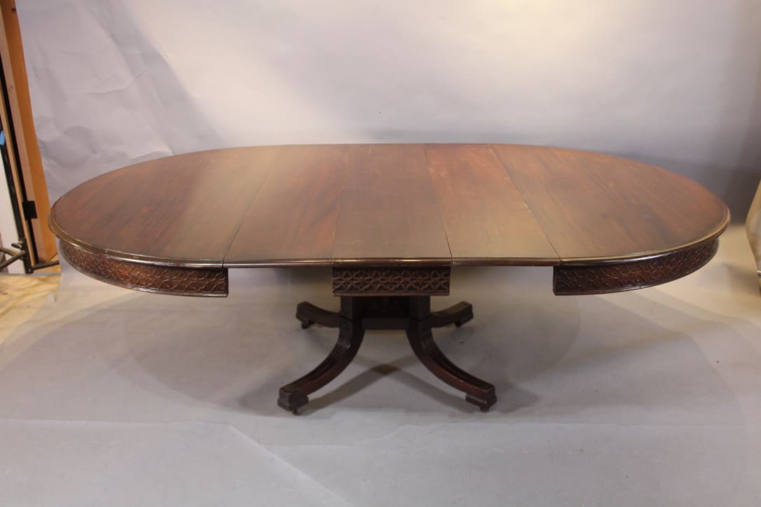 Rare Versatile 1920's Dining Room Table ( 5 ft round to over 10 ft long with leafs) - Image 6