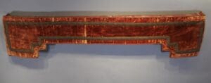Spanish Revival Velvet Portiere Valance With Brocade Trim