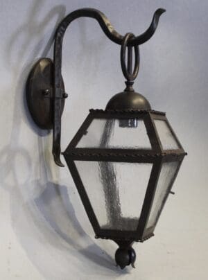 48726. Custom Simple Wrought Iron Exterior Fixture.